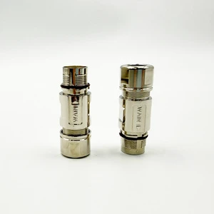 M17-10P Threaded Zinc Low Voltage Industrial Cable Connector IP67 Waterproof Fits 6-12mm Cables for Servo Motor
