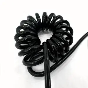 High Flexible PVC Spring Spiral Cable 0.5mm 0.75mm 1.0mm Industrial Auto Power 450V 100Meter