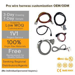 IP67 Waterproof High Flexible Shielded Wiring Harness M12 Sensor Cable for Computer/Motorcycle Robot Servo Encoder PLC PBT