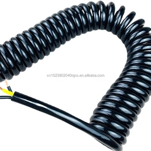 Industrial Solid PE Insulated Spring Wire Spiral Cable CNC 5-26m 14-26 Cores