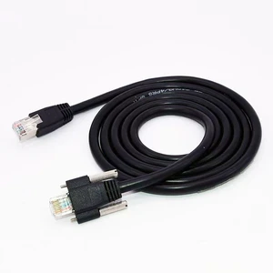 High Speed GigE Vision Industrial Camera Ethernet Cable Cat6A Network S/FTP RJ45 8P 26AWG with Lock Screw GigE Cable