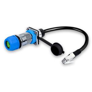 Latest 2026 Model D Type M20 RJ45 CAT6 IP68 Waterproof Panel Mount Data Linker Zinc Alloy Housing Ethernet Connector Male/Female