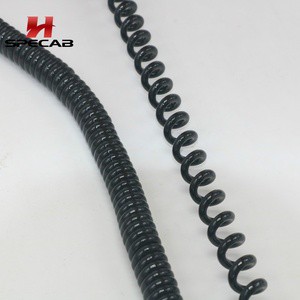 High Flexibility Spiral Cable3*0.75mm² Retractable Coiled Spring Cable for Industrial Control