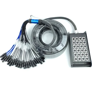 24-way Multi-core XLR Junction/hub Box Oxygen-Free Copper Conductors Model DJ024 for Stage signal Cables Microphone Audio