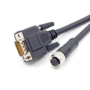 M12 to DB15 RS232 Adapter Cable CCB-84901-0902-05 Cognex shielded cable CAN bus NMEA 2000 I/O Module Cable 185-0265R