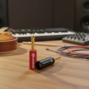 RASANTEK Gold Plated OFC Copper 4mm Banana Plug Professional HiFi Male Speaker Cable Terminal High Voltage 12V Low Loss Audio