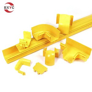 Boxun Yuncheng Yellow Fiber Reinforce Plastic Cable Tray 120mm Fiber Optic Cable Tray for Power Cable