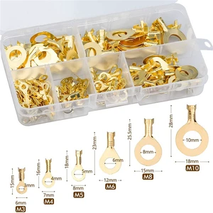 M3-M10 Ring O-Shaped Cable Wire Connector 150PCS Cold-Pressed Terminal Block Kit Electronic Modules