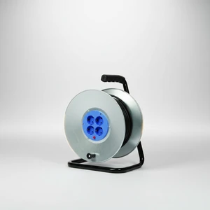 Industry Use 30m/50m Small Electric Socket Hand-Held Reel Cable Drum 4 Outlets 250V 16A Stainless Steel CE Extension Cord Reel