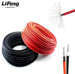 High Quality 4mm 6mm 10mm DC Cable PV Copper Electrical Solar Cable Wire 10 AWG/12 AWG Wire H1Z2Z2-K 4mm2 1500V Tinned Copper