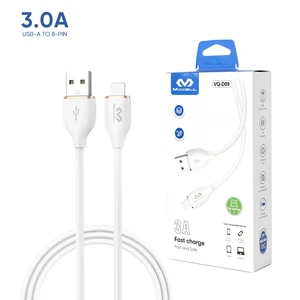 Miccell Type-C to iPhone USB Cable 3A Fast Charging TPE Material IOS Camera Compatible