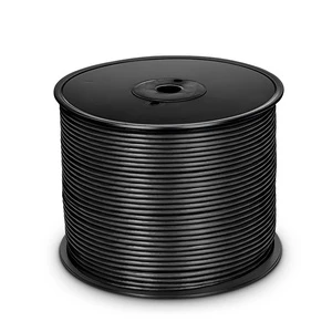 Cat6 F/UTP Ethernet Bulk Cable,PVC/LSZH, Black,1000ft (305m), 23AWG Solid Pure Bare Copper Wire, 550MHz, LAN Cable with Reel