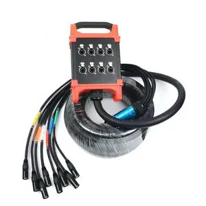 Snake Cable 4/6 Channel 60 Meters RJ45 Cat5e Shielded Copper Solid Conductor Stage LED Screen Cable