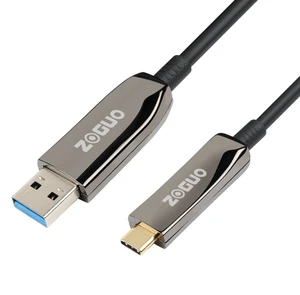 Fiber Optic USB-C Cable USB 3.2 Gen1 5Gbps Active Optical Long Distance 4K Speaker Cameras Webcams Hubs VR/AR