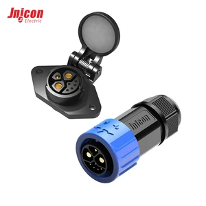 8 Pin Hybrid Waterproof Nylon M23 50A Push Lock Power + Signal Circular Connector for E-Bike Battery Servo Solar Power System