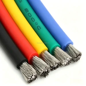 200°C High Temperature 600V Tinned Copper Super Soft 4AWG 8AWG 10AWG 12AWG Silicone Battery Cable Wire for Energy Storage System