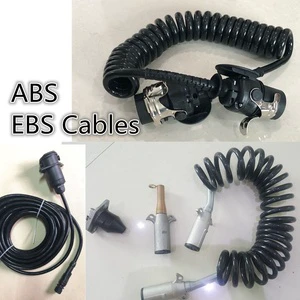 ABS EBD EBS Coiled Spiral Power Cables and 7pins 7 Wires 4491731200 for wabco knorr Bendix Oem 4460082300 4491261200
