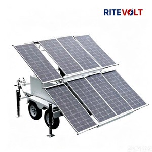 Solar-powered Safety Trailers For Construction Sites IP67 Waterproof Telescopic Mast Built-in Cables Motion-detecting Camera