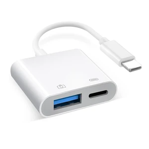 Strong Compatibility Portable USB 3.0 Female OTG Cable Camera Adapter with Charging Port