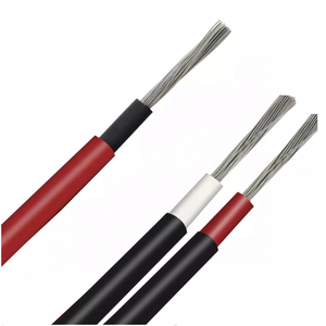 Wholesale ShangJin Industrial 4mm Photovoltaic Cable Red Black Solid XLPE Insulated UV Solar Power Cable 1800V DC -40~90C Coil
