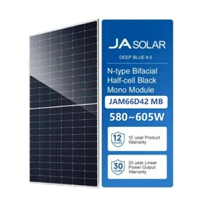 JA Deepblue 4.0 Pro Series JAM66D42 MB Commercial Home Use N-Type Double Glass Bifacial Monocrystalline 600W 605W Solar Modules