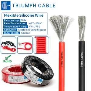 Triumph Cable VW-1 30AWG 28AWG 26AWG 24AWG 22AWG 20AWG 18AWG 16AWG 14AWG 12AWG Ultra Flexible Silicone Wire for Robot Arm