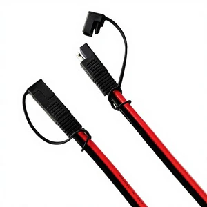 14AWG 300V PVC IP67 SAE To SAE Extension Cable (1.6FT/0.5M) For Solar Panel Battery Automotive RV Camp Trailer Tractor