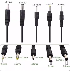 USB Type-A Male to Round-Hole Camera Cable DC 5V Data Cable 2.0*06mm 2.5*037mm 3.5*1.35mm 4.0*1.7mm