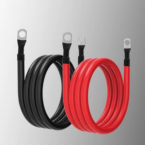 Factory in Stock 25mm2 35mm2 50mm2 Solar Inverters Battery Cable 30cm for PV System with Tinned Copper Lug M8/M10 Terminal