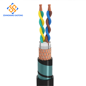 RVVSP 6x0.5mm PVC Stranded Shielded Twisted Pair Cable for RS485 Profibus CAN Bus Industrial Control