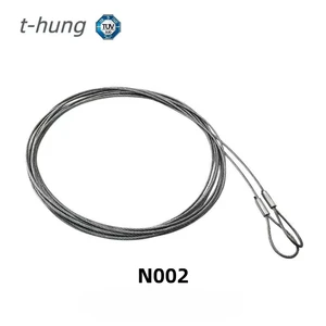 Galvanized Steel Wire Rope Safety Cable With Loop Ends Custom Length Available ,Stainless Steel Available