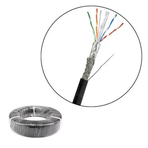 Factory Direct Sale 23AWG HDPE Insulation Industrial Ethernet Cable Cat5 Rj45 Sftp Cat6 Outdoor