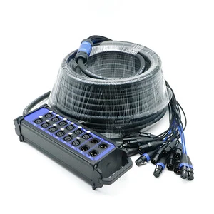 Professional 20 Channel 30M Audio Snake Cable with Stage Box Oxygen-Free Copper (OFC) Multi-Core Signal Cable for Stage Events