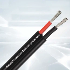 Tuv High Quality Twin Core 4mm Pv Dc Solar Cable Double 6mm Wires Dual Core Solar Cables 10AWG 12AWG