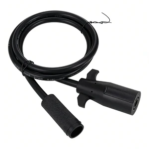 7 Way Trailer Plug Connector Waterproof American Trailer Cable for Trucks RVs Cars Boats