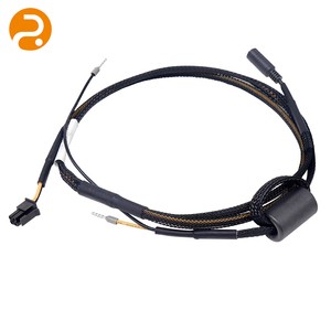 High-Performance Custom Aluminum Conductor PTFE Industrial Braided Shield Adapter Connector 12V 100mm Wiring Harness