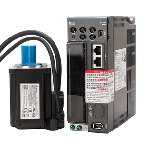 High Torque 60mm Flange 1.27n.m 220v 50hz 3000rpm Delta AC Servo Motor and Driver and 3m Cable Kit for Industrial Machinery