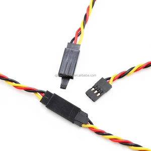 RC Model Servo Extension Cable AM-2004-6/7/8/9/10H JR Connectors with Hook Brown/Red/Orange Extension Leads Twisted Wires