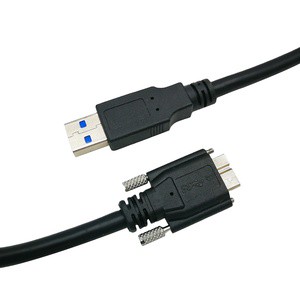 5M USB 3.0 Type A to Micro B Male Cable With Double Screw Lock Industrial Camera USB3 Vision Cable Machine Vision Cable Assembly