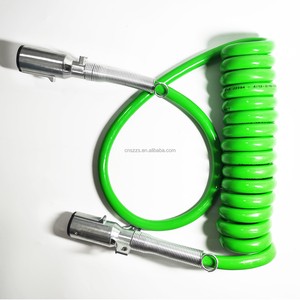 OEM Factory Food Trailer Cable Car Reel Spiral Cable 2 Core 150a Trailer Truck Coiled Trailer Accessories