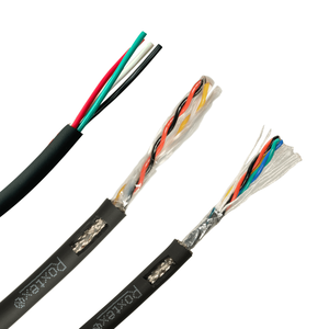 Custom Copper Conductors Unshielded / Shielded PVC TPEE PUR Oil Abrasion Resistant Flexible Industrial Robot Drag Chain Cable