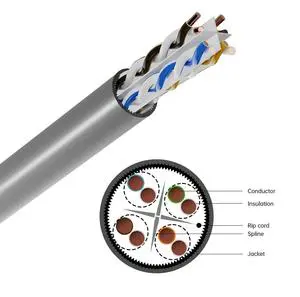 CAT6A UTP LAN Cable Bare Copper 1000 Ft 305M/Roll PE Insulation PVC LSOH Jacketed For Outdoor Use CCTV Network Cable