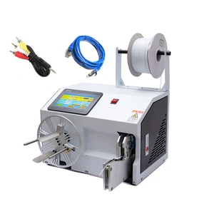 FACTORY Semi-auto Wire Cable Winding Binding Tying Machine for 8 and 0 O Shape for USB Copper Wire