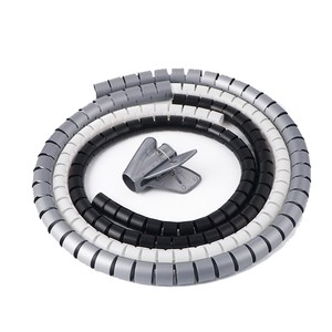 High Quality Spiral Wrap Cable Plastic Black Spiral Wrap for Wire-arrangement Cable Management Kit
