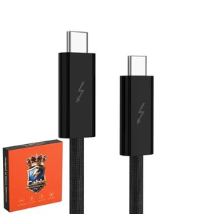 Type C Thunderbolt4 Fast Charging PD240W Braided 40Gbps Nylon USB C PD Cable for Camera and Computer