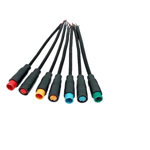 Factory Direct Sale M8 2-6 Core Waterproof Cable with Male Female Plug for Outdoor Solar Lighting for Application