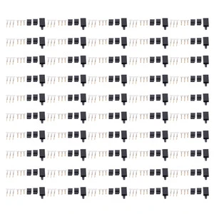 50PCS Servo Receiver Connector Plug with Lock and Male Female Gold Plated Terminals Kit