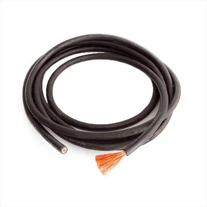 OEM American Standard Black EPDM PVC Rubber Insulation Battery Cable Stranded Copper Wire 2/0 2 Gauge AWG Welding Cable Welding
