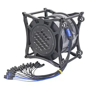 SND347 Yinyu DDP RTS XLR Snake Cable Drum with Wheels for Live Sound Stage Audio Setup Professional Multi-Channel Reel