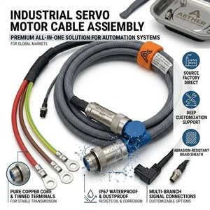 Industrial Servo Motor Cable Assembly Premium All in One Solution for Automation.